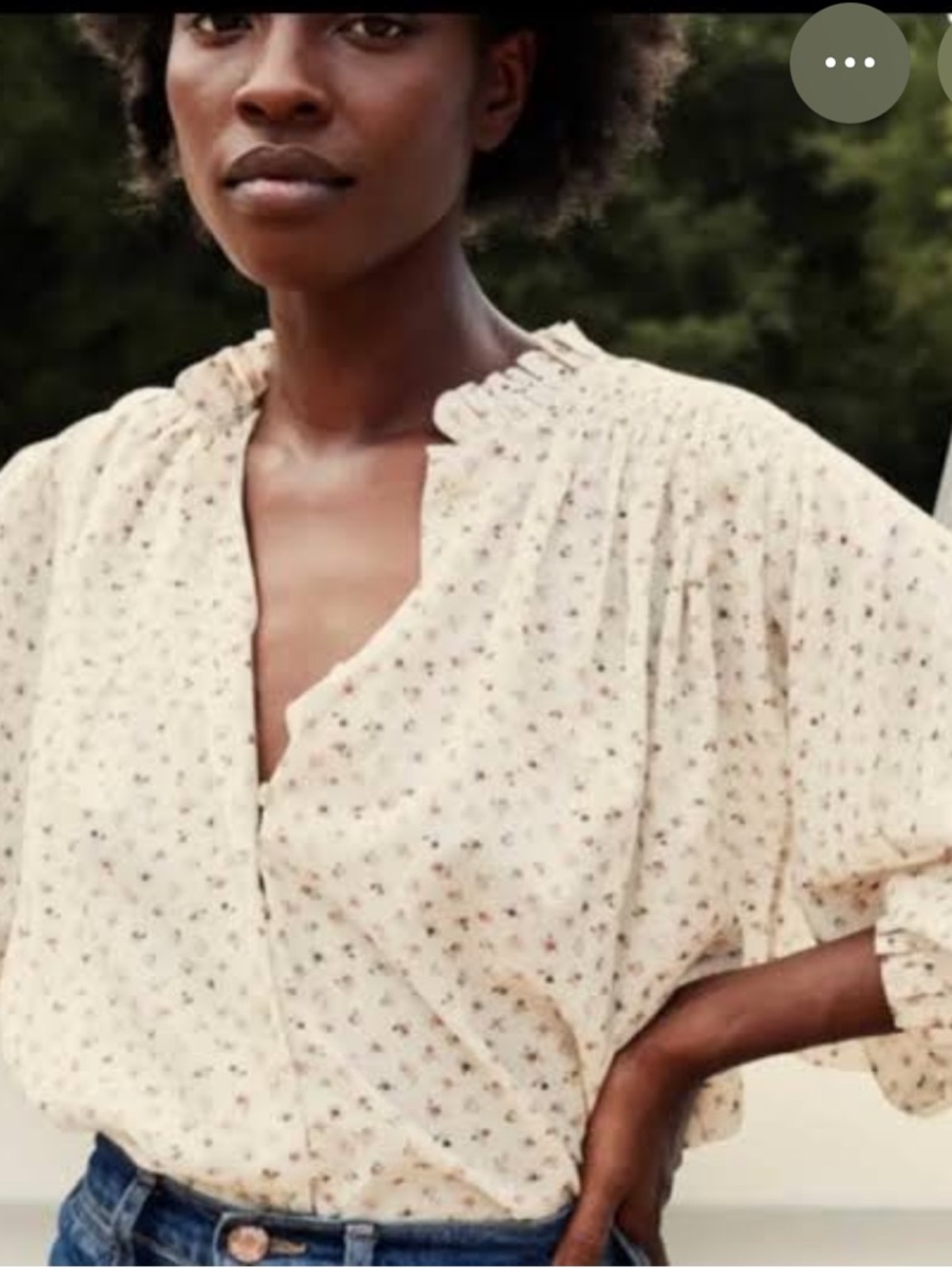 Doen Rose Top in Cream Parc Monceau - Picture 2 of 6